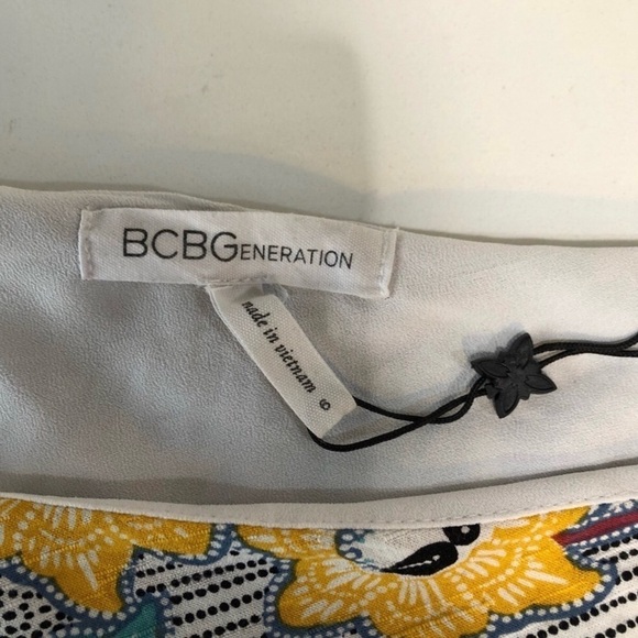 BCBGeneration Womens Sheath Dress Floral Print One Shoulder  Draped Size:6 - Picture 15 of 16